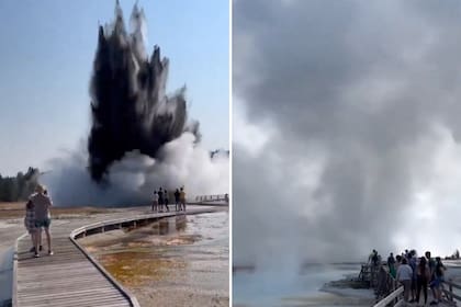 Una explosión hidrotérmica causó destrozos en el Parque Nacional Yellowstone