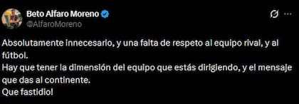 “Una falta de respeto”. El gesto de Ubeda durante el partido de Boca que irritó a una leyenda de Barcelona de Ecuador.