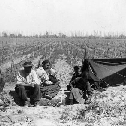 Una familia italiana de migrantes en Mendoza, Argentina, a principios del siglo XX