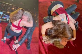 El cantante de Maná invitó a una fan a subir al escenario y protagonizó un bochornoso momento