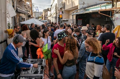 Una fiesta callejera en Tel Aviv, el 12 de marzo pasado