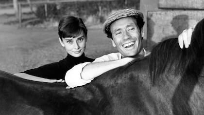 Una foto de 1955, junto a quien fue su marido, el actor y director Mel Ferrer
