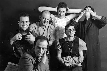 Una foto icónica de Sumo, con la formación que duró hasta el último show (Foto: Archivo)