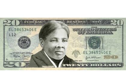 Una foto referencial de cómo podría verse el billete de 20 dólares con la imagen de Harriet Tubman