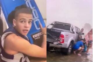 La desesperación de la gente que fue sorprendida por la tormenta