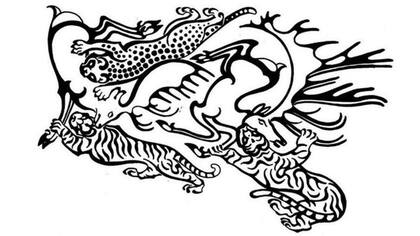 Una ilustración del tatuaje en el antebrazo derecho de la mujer que se reveló en nuevas exploraciones.