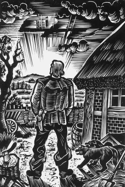 Una ilustración incluida en el libro "Wehrwolf", de 1910, que produjo un fuerte impacto en la jerarquía nazi