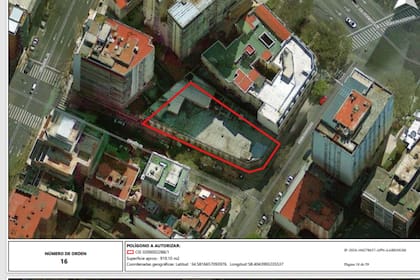 Una imagen aérea del edificio publicada en el anexo del Boletín Oficial