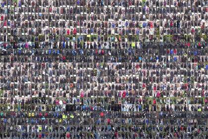 Una imagen compuesta por los rostros de 2000 estudiantes y visitantes a la universidad de Duke, en EE.UU.