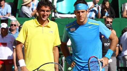 Una imagen de 2012: Cilic y Del Potro, antes de medirse por la Copa Davis, en el Parque Roca