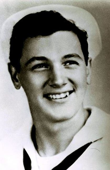 Una imagen de Hudson cuando aún era Roy Harold Scherer Jr. y se alistó en la Marina de los Estados Unidos
