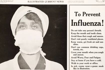 Una imagen de la Biblioteca Nacional de Medicina de Estados Unidos donde se advertía cómo prevenir los contagios