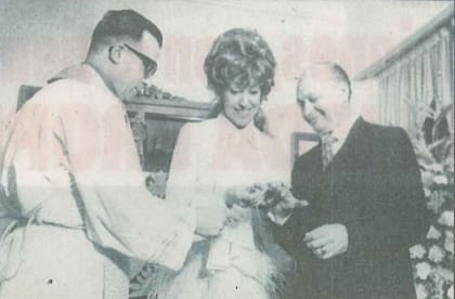 Una imagen de la boda de José Marrone y Juanita Martínez, en 1972