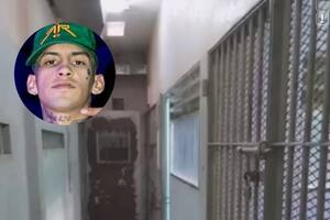 Una imagen de la celda donde se encuentra L-Gante en la DDI de Quilmes