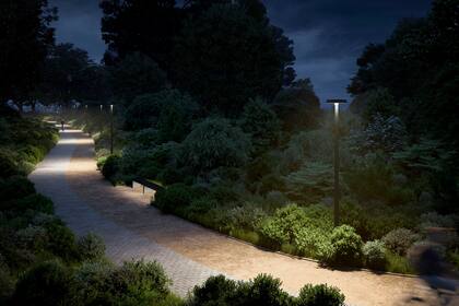 Una imagen de la firma de iluminación exterior BEGA, comprometida con la sustentabilidad.