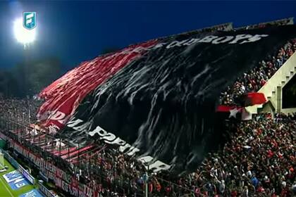 Una imagen de las transmisión del último partido de Newell''s en Rosario