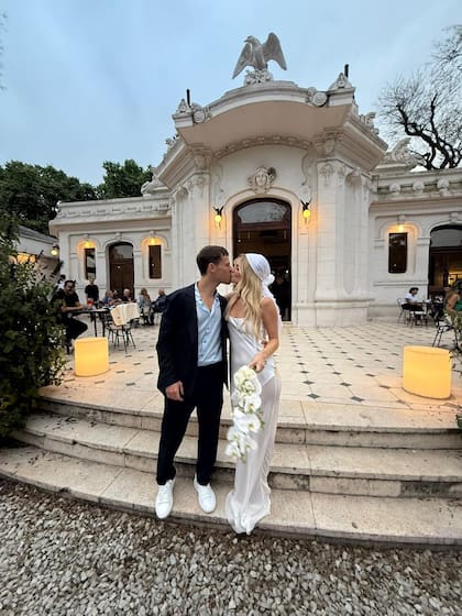 Una imagen de su boda con Diego Peque Schwartzman que Eugenia de Martino compartió en su cuenta de Instagram
