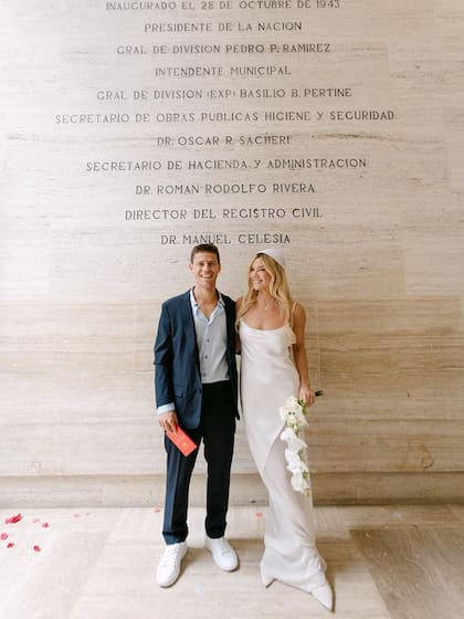Una imagen de su boda con Diego Peque Schwartzman que Eugenia de Martino compartió en su cuenta de Instagram