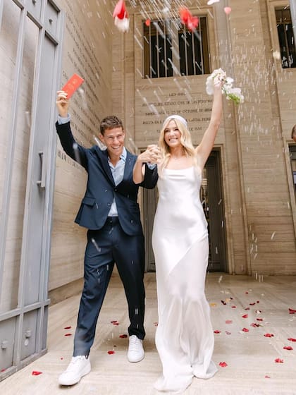 Una imagen de su boda con Diego Peque Schwartzman que Eugenia de Martino compartió en su cuenta de Instagram