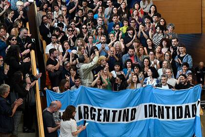 Una imagen del apoyo al cine argentino en el Festival de San Sebastián