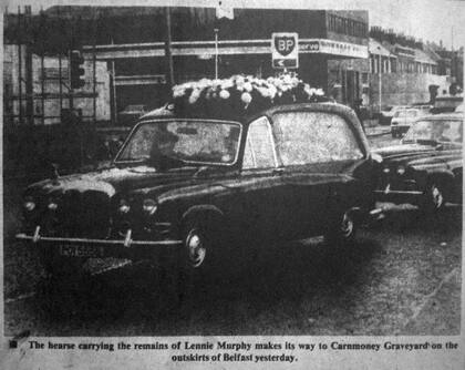 Una imagen del cortejo fúnebre de Lenny Murphy