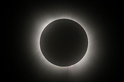 Una imagen del eclipse en Eagle Pass, Texas