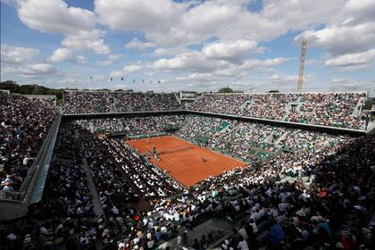 Una imagen actual del escenario principal de Roland Garros