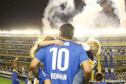 Una imagen del usuario de Boca en Facebook apoyando al Román