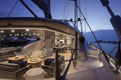 Una imagen del yate, del constructor Perini Navi