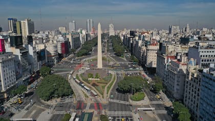 Una imagen panorámica del Obelisco