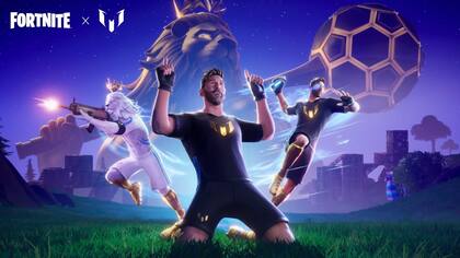 Una imagen promocional de las dos skins de Leo Messi en Fortnite