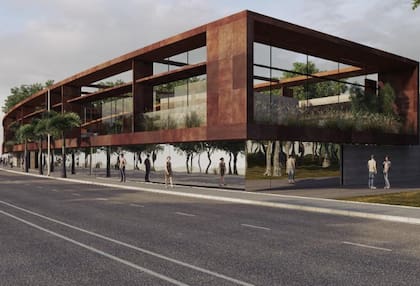 Una imagen proyectada del espacio concesionado a Concasse del Pilar S.A. donde habrá un emprendimiento gastronómico y de eventos