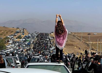 Una impactante imagen de las protestas en Irán