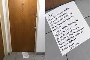 Le dejó una nota por ruidos molestos a un vecino pero lo que descubrió aterrorizó a todo el edificio
