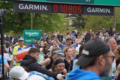 Una instantánea de la Maratón de París 2025