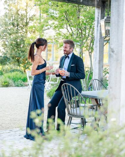 Una íntima postal de Victoria y David.