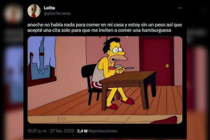 Una joven contó la estrategia que afectuó al no tener plata para comer (Captura Twitter)