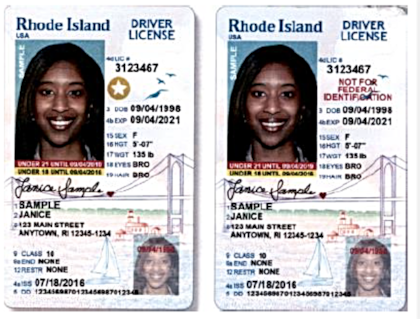 Una licencia o identificación que no cumpla con los requisitos de la Real ID está marcada con la leyenda “NO PARA IDENTIFICACIÓN FEDERAL”