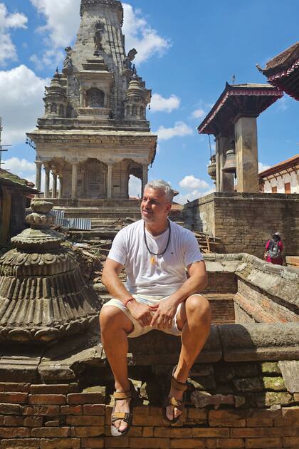 Una lindísima postal en el centro histórico de Bhaktapur. “Es la ciudad más artística del país. Un museo a cielo abierto”, la describe.