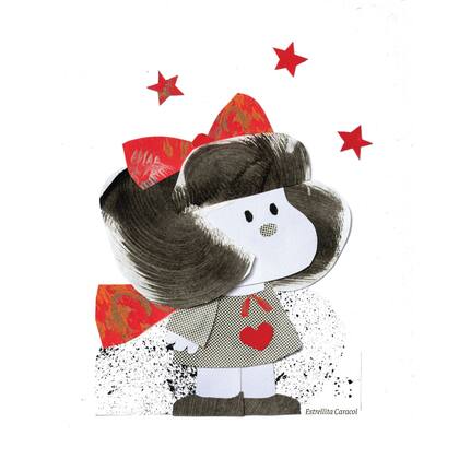Una Mafalda hecha en collage por Estrellita Caracol
