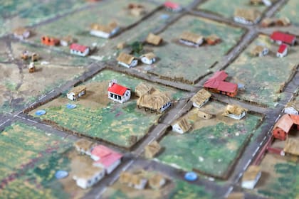 Una maqueta del Museo Histórico Municipal recrea la Baradero del siglo XVIII.