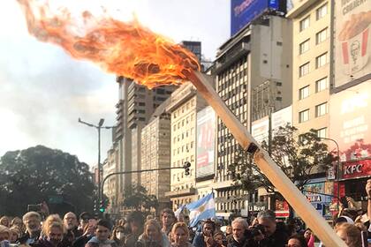 Una marcha de Revolución Federal, durante el kirchnerismo