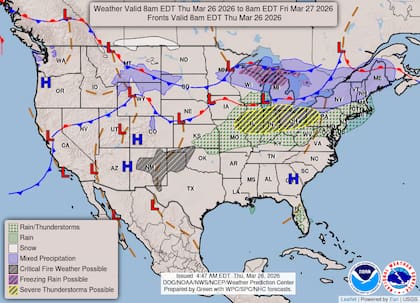 Una masa de aire polar provocará una caída estrepitosa de las temperaturas