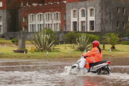 Un diluvio recibió al grueso de los turistas