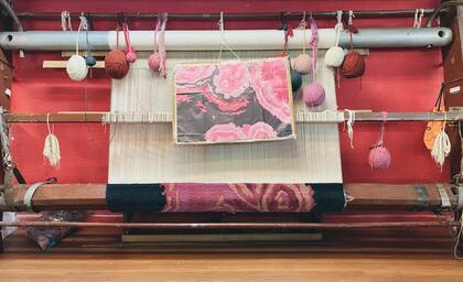 Una muestra de la alfombra Pétalos