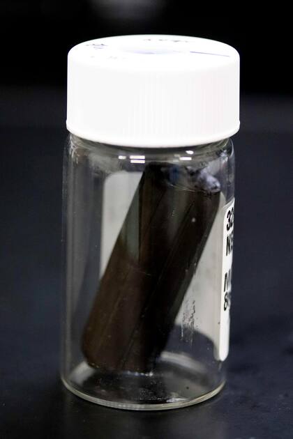 Una muestra de sedimentos tomados del lecho marino de una zona no identificada