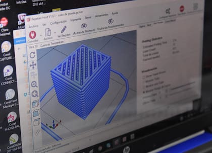 Una muestra del software usado en el laboratorio de la UNC