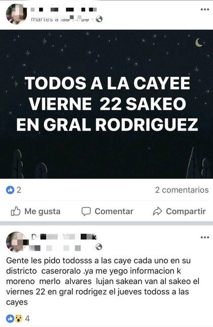 Una mujer alentaba a realizar saqueos por Facebook