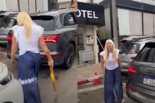 Qué dijo la argentina que amenazó con un bate de béisbol en una discusión de tránsito en Punta del Este