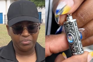 Halló un collar en un parque de Dallas y resultó ser una urna con cenizas humanas